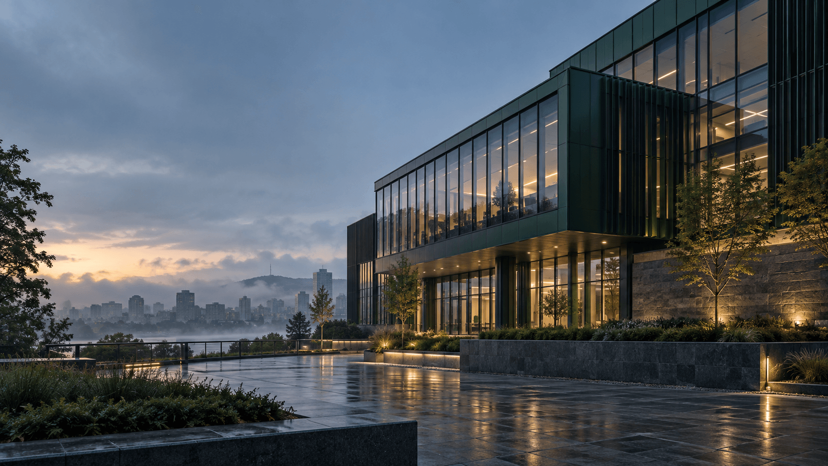 Bâtiment commercial contemporain géré avec GS2C